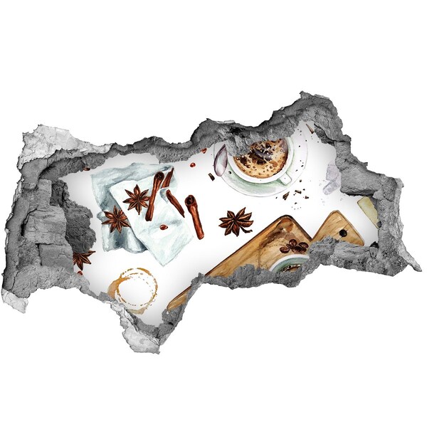 Wandtattoos Mauerdurchbruch Kaffeeecke mit Gewürzen