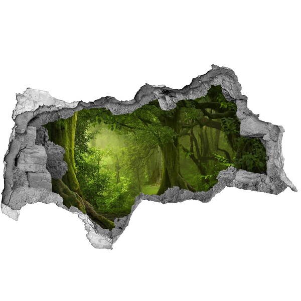 Wandbilder 3D Mauerdurchbruch Ein grüner Wald voller Leben