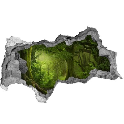 Wandbilder 3D Mauerdurchbruch Ein grüner Wald voller Leben
