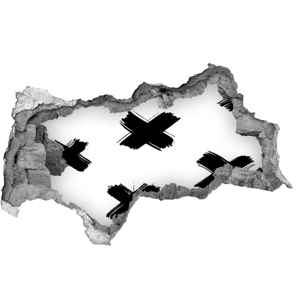 Mauerdurchbruch Aufkleber Stilvolles Loch in der Wand