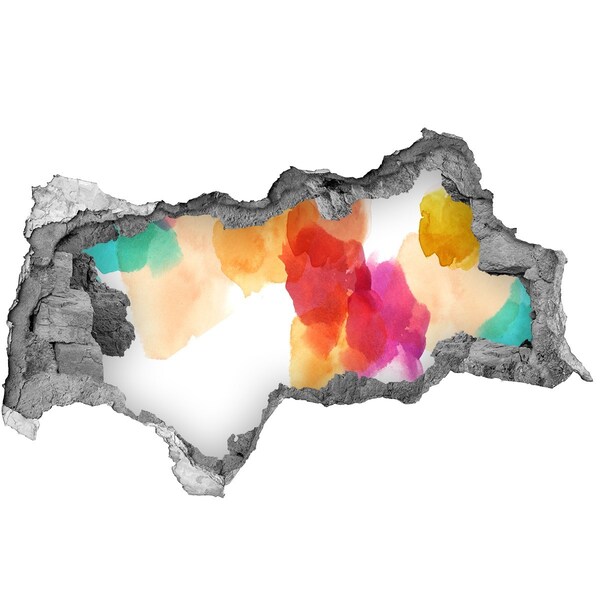 Wandbilder 3D Mauerdurchbruch Buntes Loch in der Wand