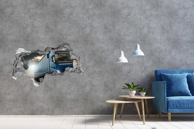 3D Wandtattoos Mauerdurchbruch LKW ist unterwegs