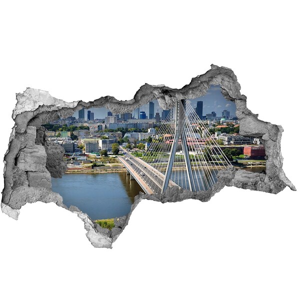 Wandtattoos Mauerdurchbruch Brücke in Warschau