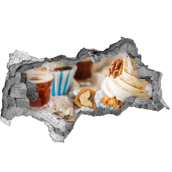 Mauerdurchbruch Aufkleber Süßes Paradies mit Cupcakes