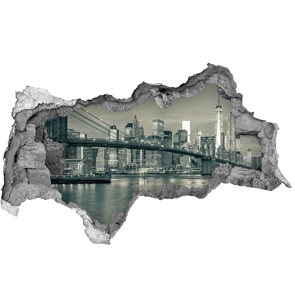 Mauerdurchbruch Aufkleber Blick auf New York