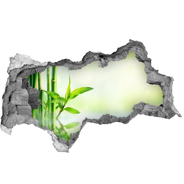 Mauerdurchbruch Aufkleber Grünes Paradies mit Bambus
