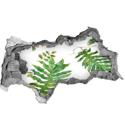 Wandtattoos Mauerdurchbruch Tropisches Paradies hinter der Mauer