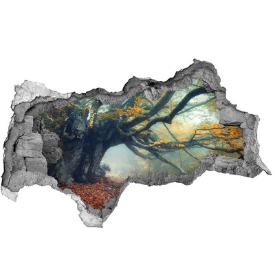 3D Wandtattoos Mauerdurchbruch Der verwunschene Wald in seinem herbstlichen Gewand