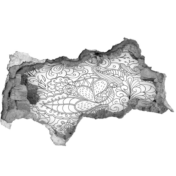 Wandbilder 3D Mauerdurchbruch Eine bunte Welt in einem Loch