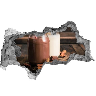 Mauerdurchbruch Aufkleber Schokoladenköstlichkeiten in natürlicher Umgebung