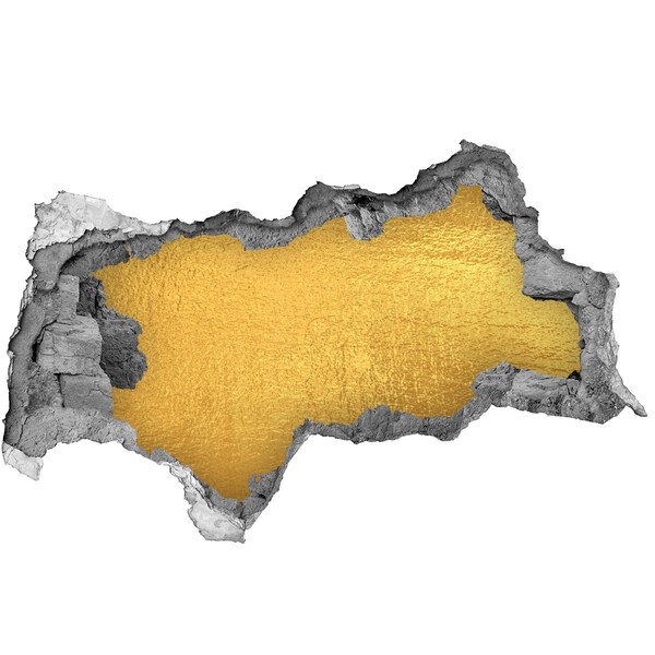 Mauerdurchbruch Aufkleber Goldenes Loch in der Wand