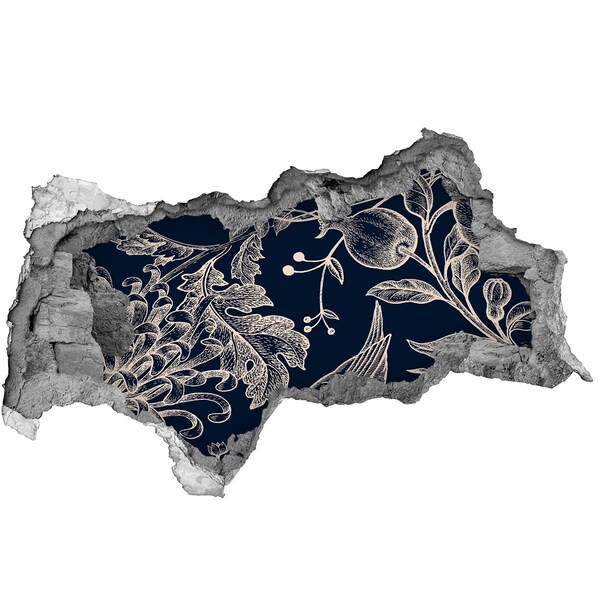 Mauerdurchbruch Aufkleber Ein Vogel vor dem Hintergrund von Vegetation