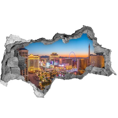 3D Wandtattoos Mauerdurchbruch Las Vegas bei Nacht
