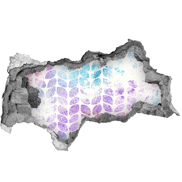 Wandbilder 3D Mauerdurchbruch Florale Muster für kleine Läden