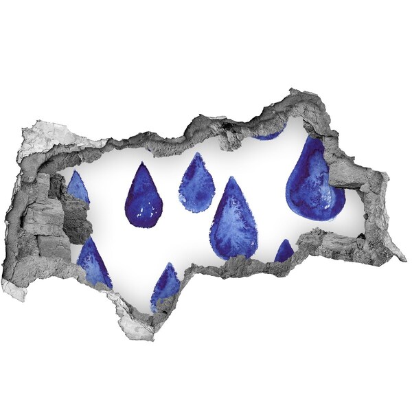 3D Wandtattoos Mauerdurchbruch Wassertropfen an der Wand