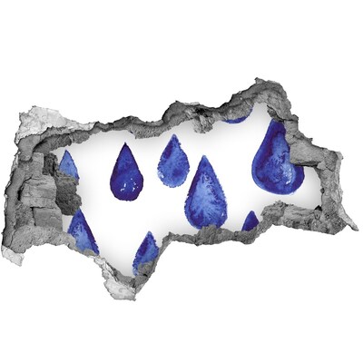 3D Wandtattoos Mauerdurchbruch Wassertropfen an der Wand