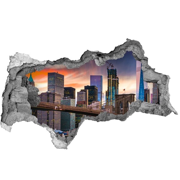 3D Wandtattoos Mauerdurchbruch Brooklyn Bridge in New York