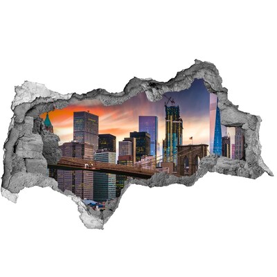 3D Wandtattoos Mauerdurchbruch Brooklyn Bridge in New York