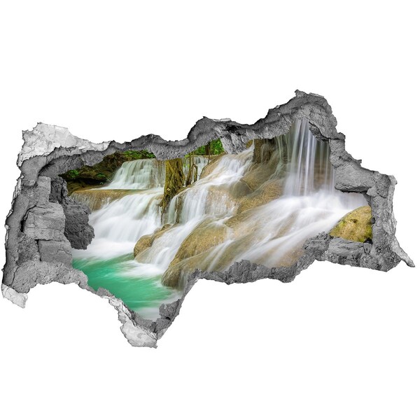 3D Wandtattoos Mauerdurchbruch Wasserfall im Dschungel