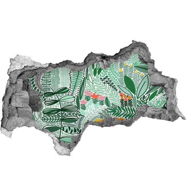 Wandtattoos Mauerdurchbruch Loch in der Wand Blumengarten