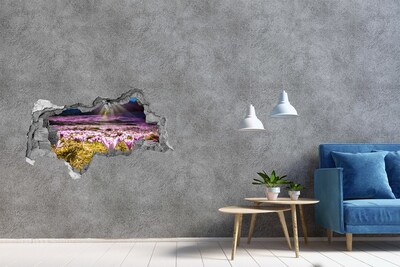 Mauerdurchbruch Aufkleber Ein Blumenfeld im Sonnenschein