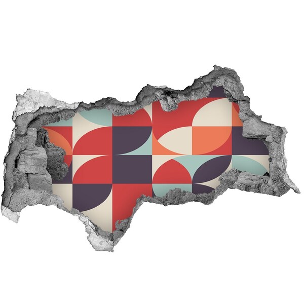 Mauerdurchbruch Aufkleber Geometrie in Trümmern