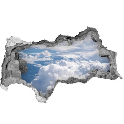 Wandbilder 3D Mauerdurchbruch Wolken am Himmel