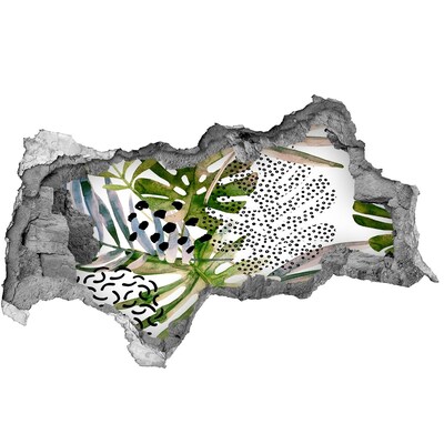 Mauerdurchbruch Aufkleber Kleiner tropischer Garten