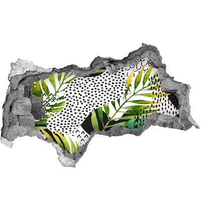 Wandtattoos Mauerdurchbruch Kleiner tropischer Garten