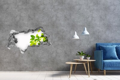 Mauerdurchbruch Aufkleber Eine grüne Oase hinter der Mauer