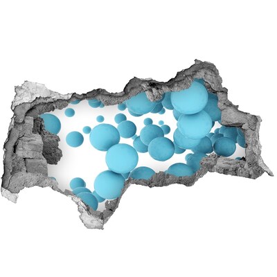 Wandtattoos Mauerdurchbruch Blasen im blauen Raum