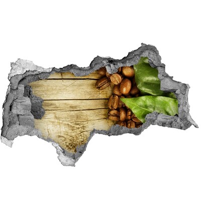 Wandbilder 3D Mauerdurchbruch Kaffee in einem Betonloch