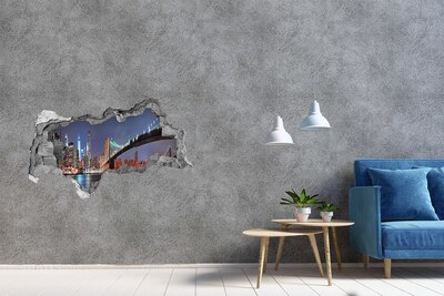 Wandbilder 3D Mauerdurchbruch Loch in der Wand mit dem Himmel