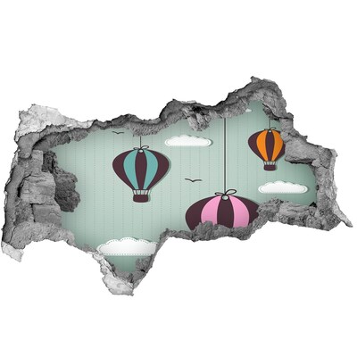 Wandtattoos Mauerdurchbruch Ballons am Himmel