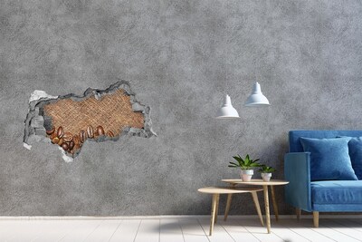 3D Wandtattoos Mauerdurchbruch Kaffee in einer verfallenen Mauer