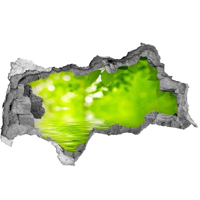 Wandtattoos Mauerdurchbruch Grüne Oase mit Wasser