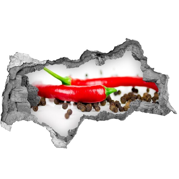 3D Wandtattoos Mauerdurchbruch Scharfe Gewürze in der Küche