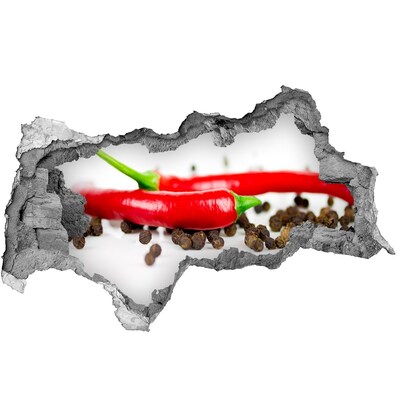 3D Wandtattoos Mauerdurchbruch Scharfe Gewürze in der Küche