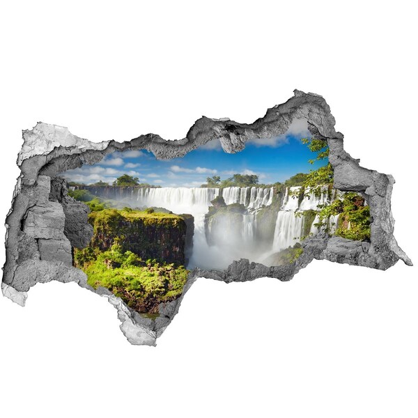 Wandbilder 3D Mauerdurchbruch Iguazu-Wasserfälle