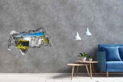 Wandbilder 3D Mauerdurchbruch Iguazu-Wasserfälle