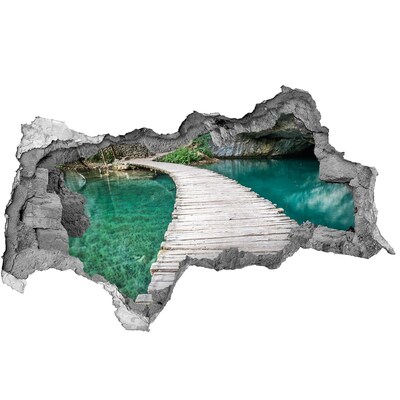 Wandtattoos Mauerdurchbruch Geheimnisvolle Brücke über türkisfarbenem Wasser