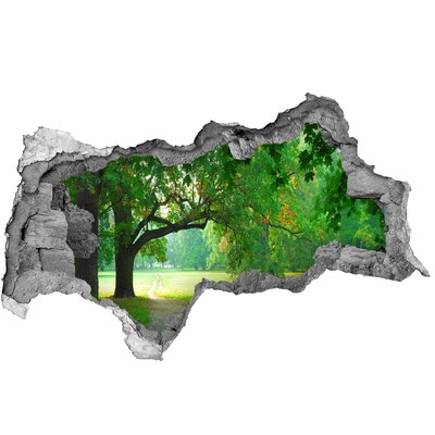 3D Wandtattoos Mauerdurchbruch Grüner Park in der Sonne