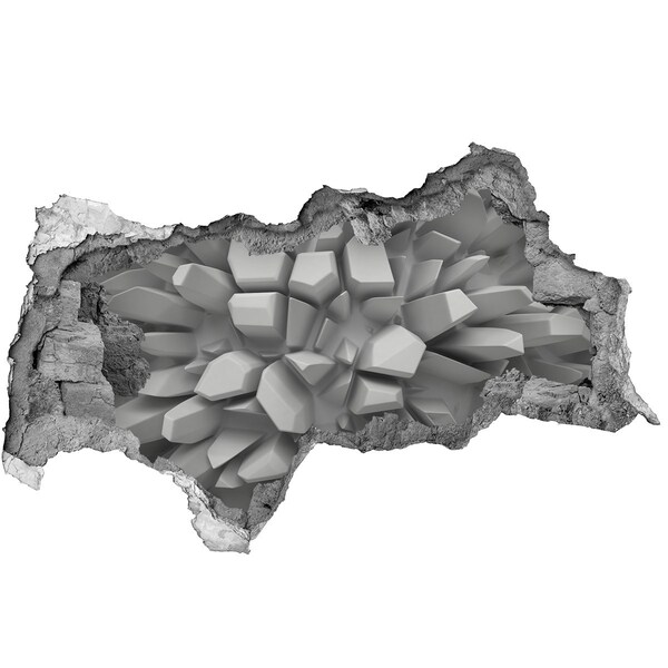 Mauerdurchbruch Aufkleber Zerbrochene Kristallwand