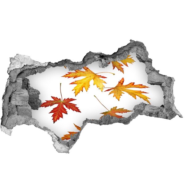 Mauerdurchbruch Aufkleber Herbstlandschaft mit Blättern