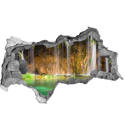 Wandtattoos Mauerdurchbruch Wasserfall in der Höhle