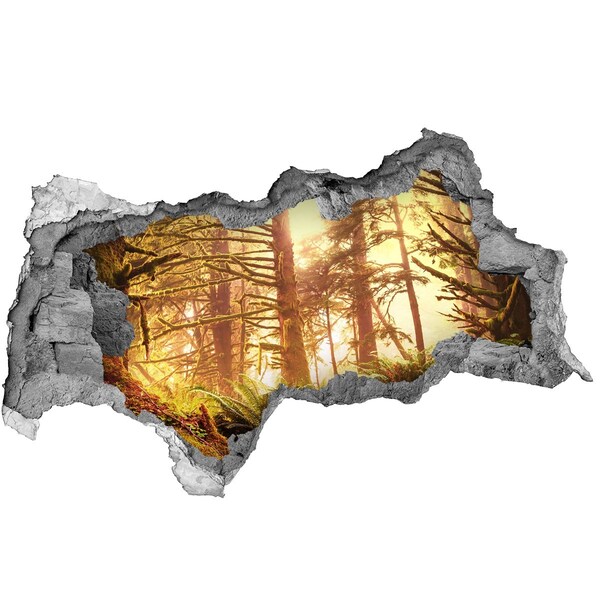 3D Wandtattoos Mauerdurchbruch Eine Waldoase im Sonnenschein