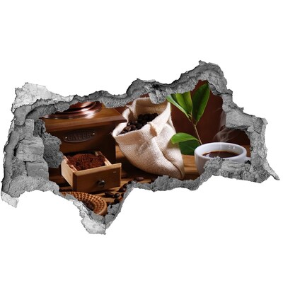 Wandtattoos Mauerdurchbruch Kaffeegenuss ganz bequem von zu Hause aus