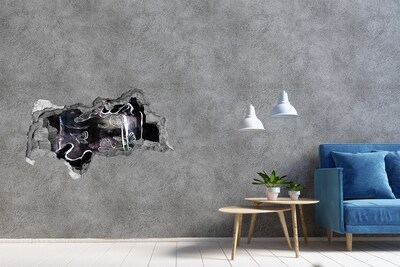 3D Wandtattoos Mauerdurchbruch Schmetterlinge in einem magischen Raum