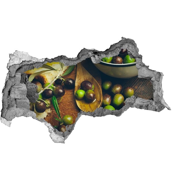 Mauerdurchbruch Aufkleber Oliven in der Küche