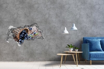 Mauerdurchbruch Aufkleber Beeren im Korb